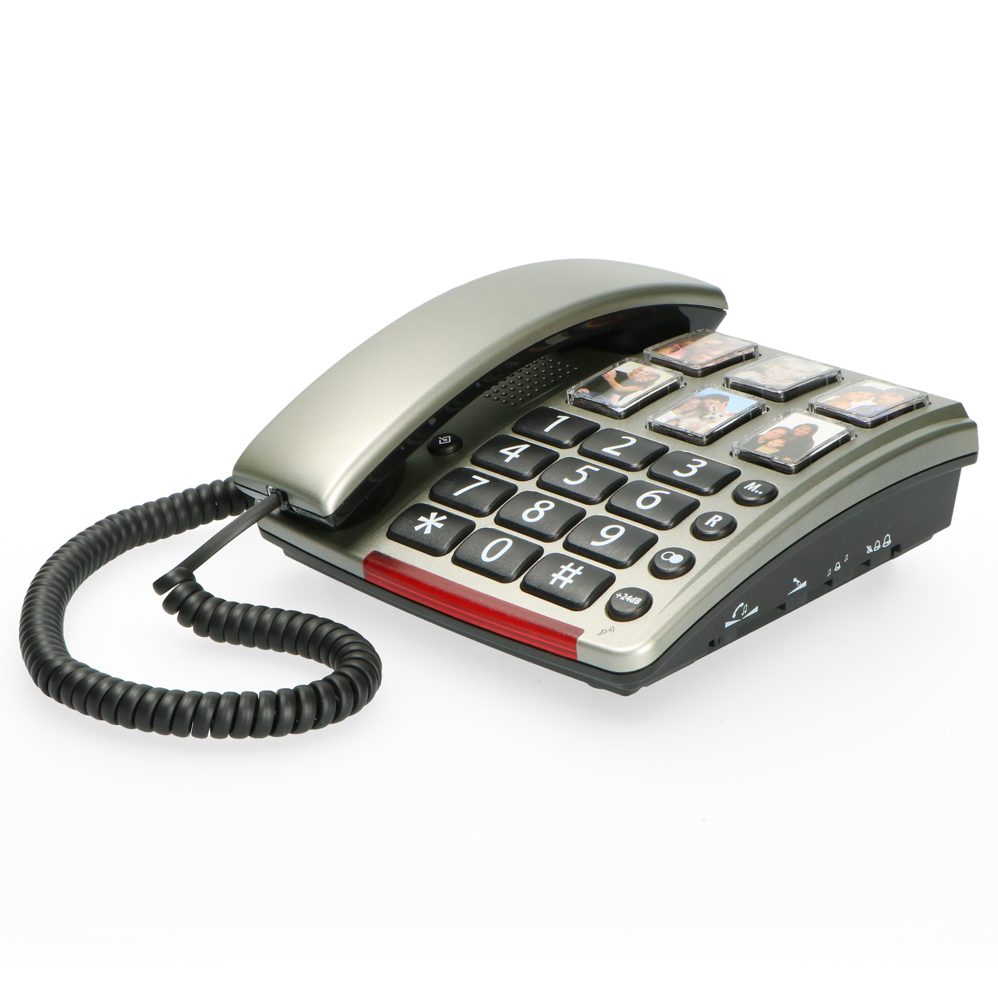 - Zahlentasten schnurgebunden TX-560 PROFOON mit und Tischtelefon großen Bürotelefon Fototasten großen -