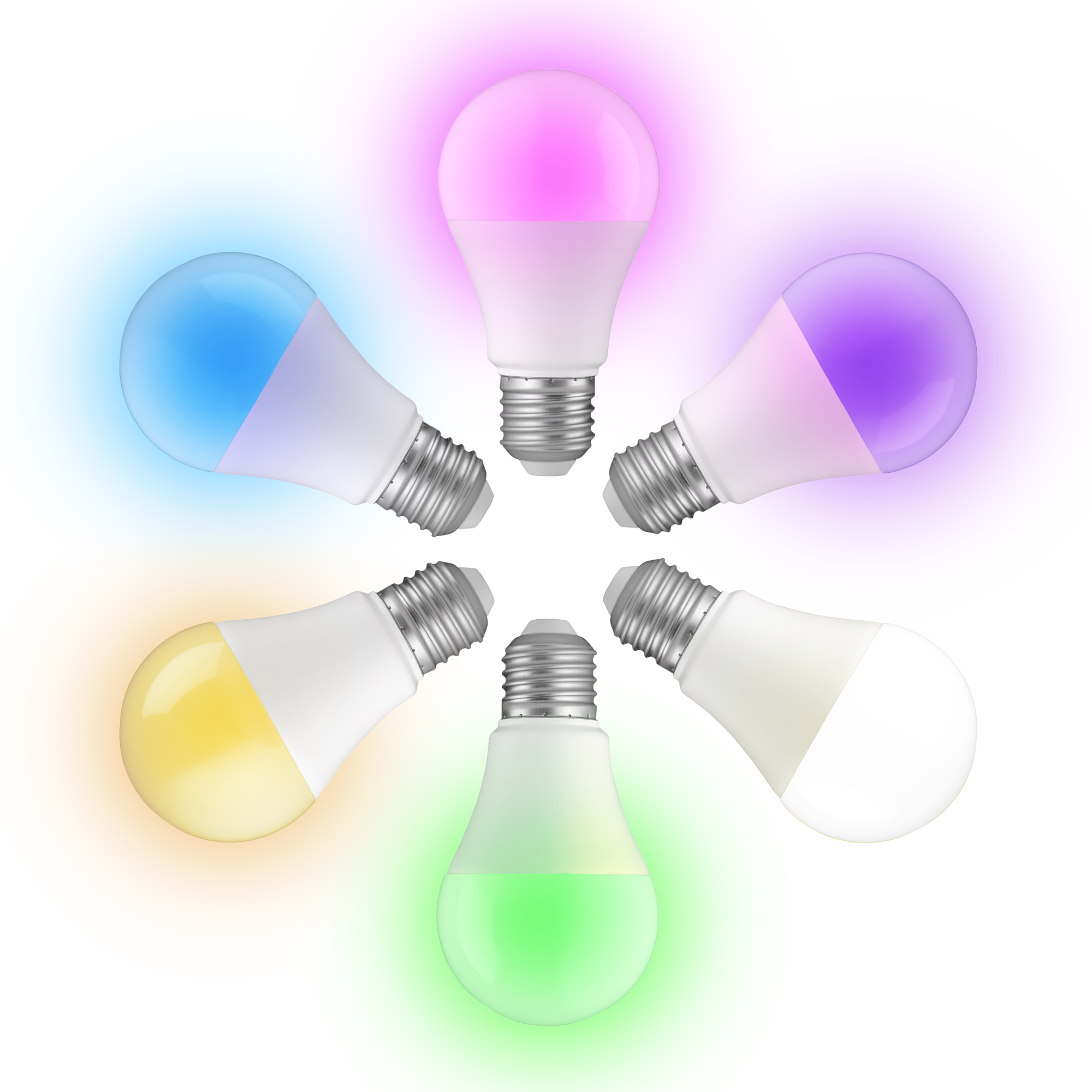 warmes Kaltes mit SMARTBULB10 Weiß,RGB,Sehr Weiß,Warmes smarte,mehrfarbige E27-Sockel ALECTO WLAN-LED-Glühlampe - Weiß Weiß,Neutrales