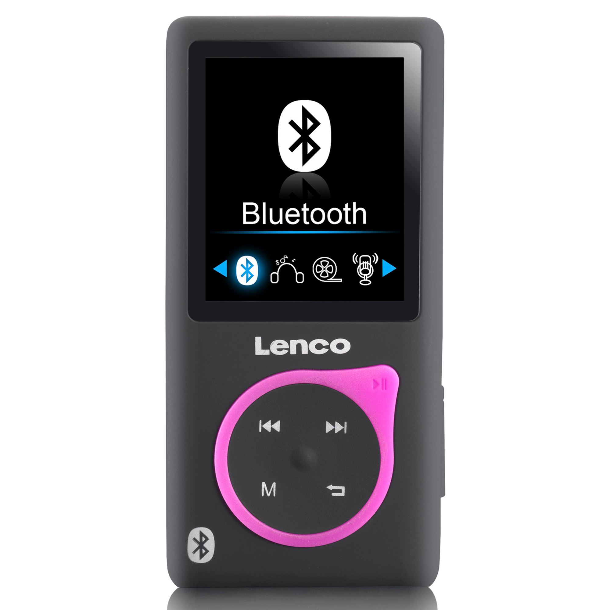 LENCO XEMIO-768 Pink - Bluetooth MP4 8 inkl. Schwarz-Pink - 8GB GB, Micro-SD-Karte - Player Player MP3