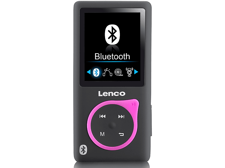LENCO XEMIO-768 Pink - Bluetooth Schwarz-Pink | MP4 SATURN Player MP3 8GB - Player Micro-SD-Karte 8 GB, - inkl