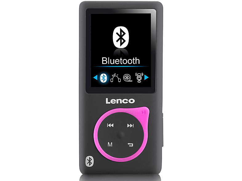 LENCO XEMIO-768 - Player - Bluetooth 8GB Schwarz-Pink inkl. MP3 8 Pink MP4 GB, Player Micro-SD-Karte 