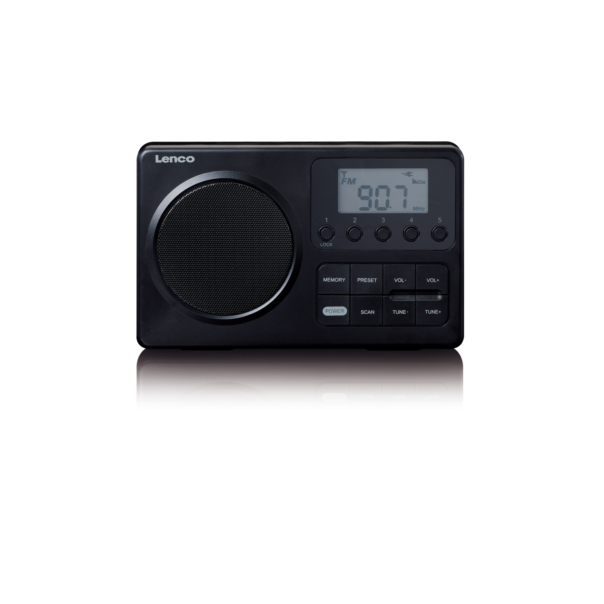 MPR-035BK FM, Schwarz LENCO Radio,