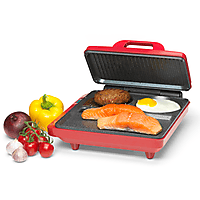 MediaMarkt TREBS 99362 Contact grill Rood aanbieding