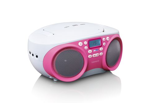 Weiß-Pink | SCD-301PK Radiorecorder, LENCO MediaMarkt