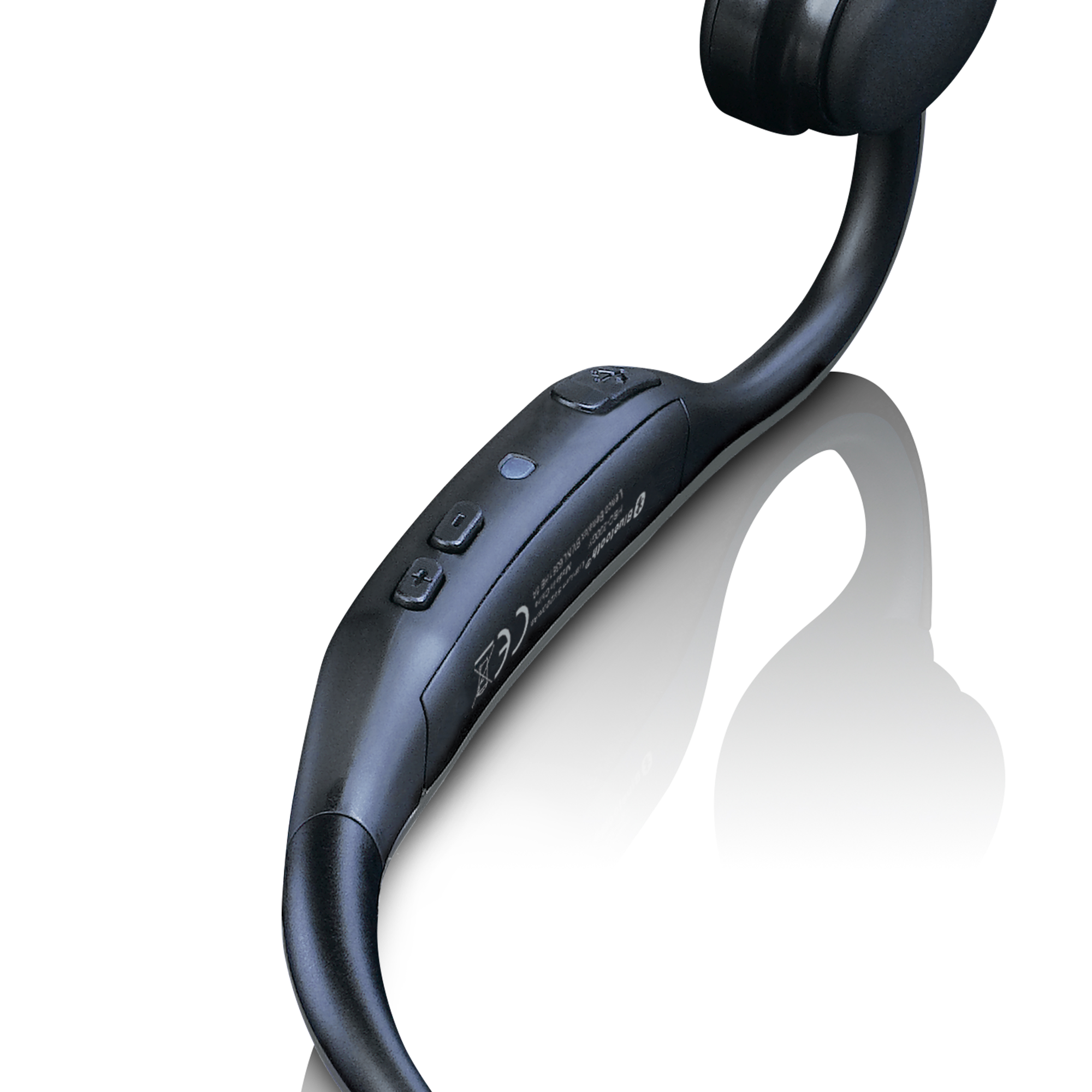LENCO HBC-200GY, Kinnbügel Bluetooth Schwarz-Grau Headphone Bluetooth