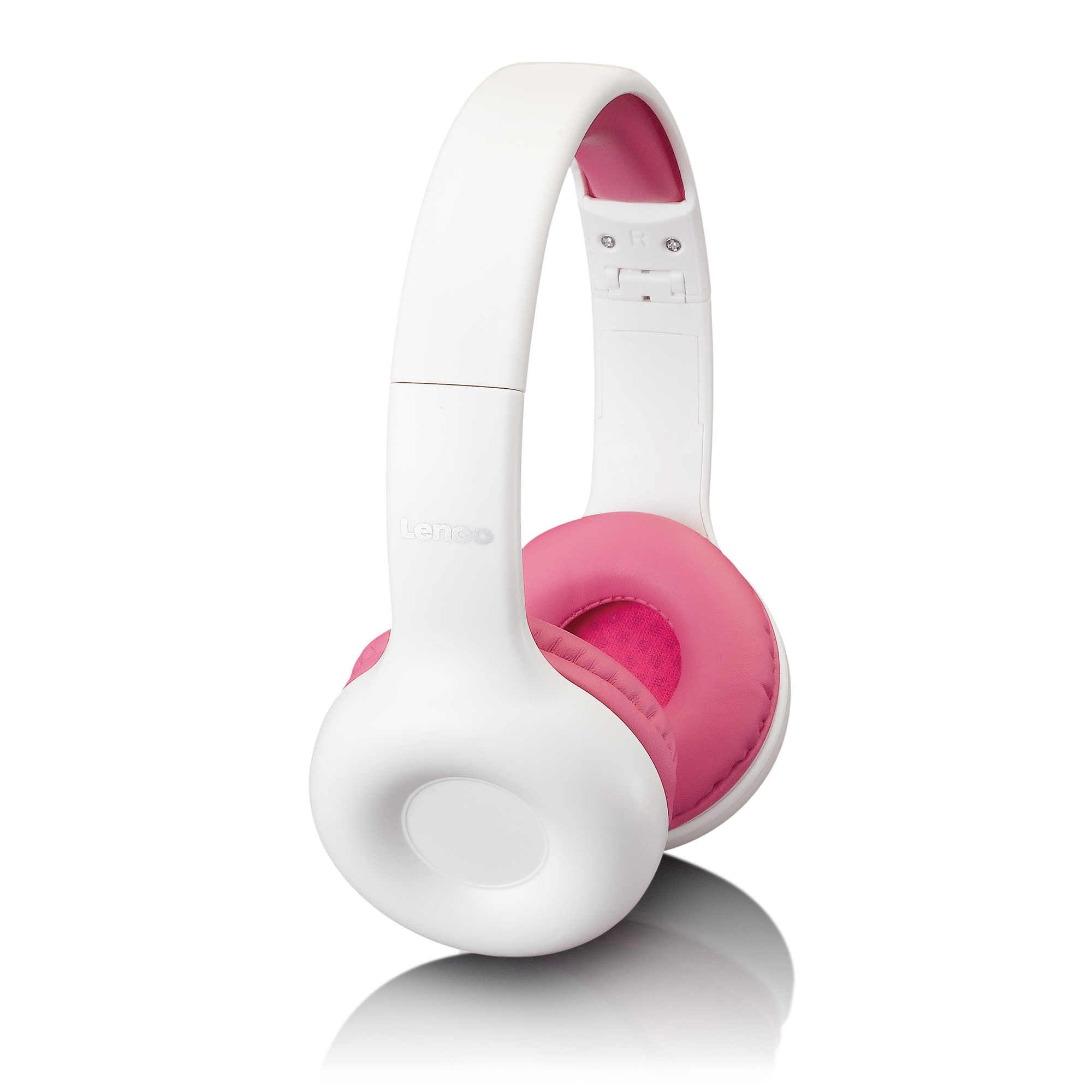LENCO HP-010PK, Over-ear Kopfhörer Weiß-Pink