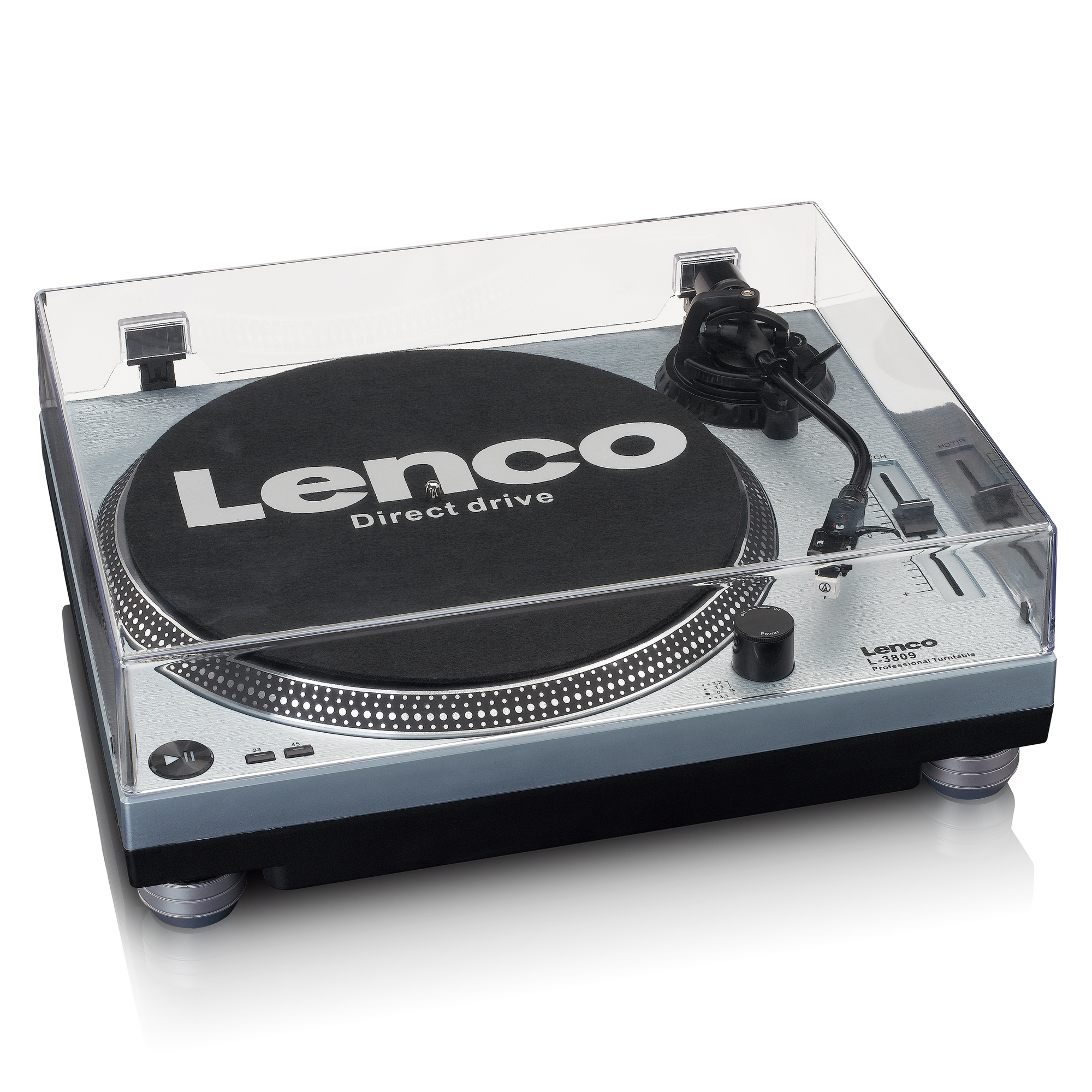 LENCO L-3809ME Metallic Plattenspieler Blau
