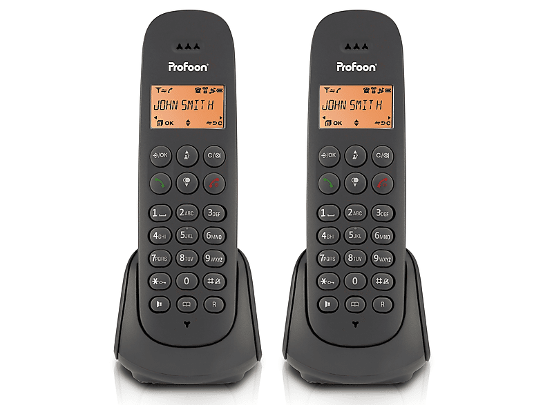 2 Mobilteilen mit PDX620 | Telefon DECT - schnurloses PROFOON MediaMarkt