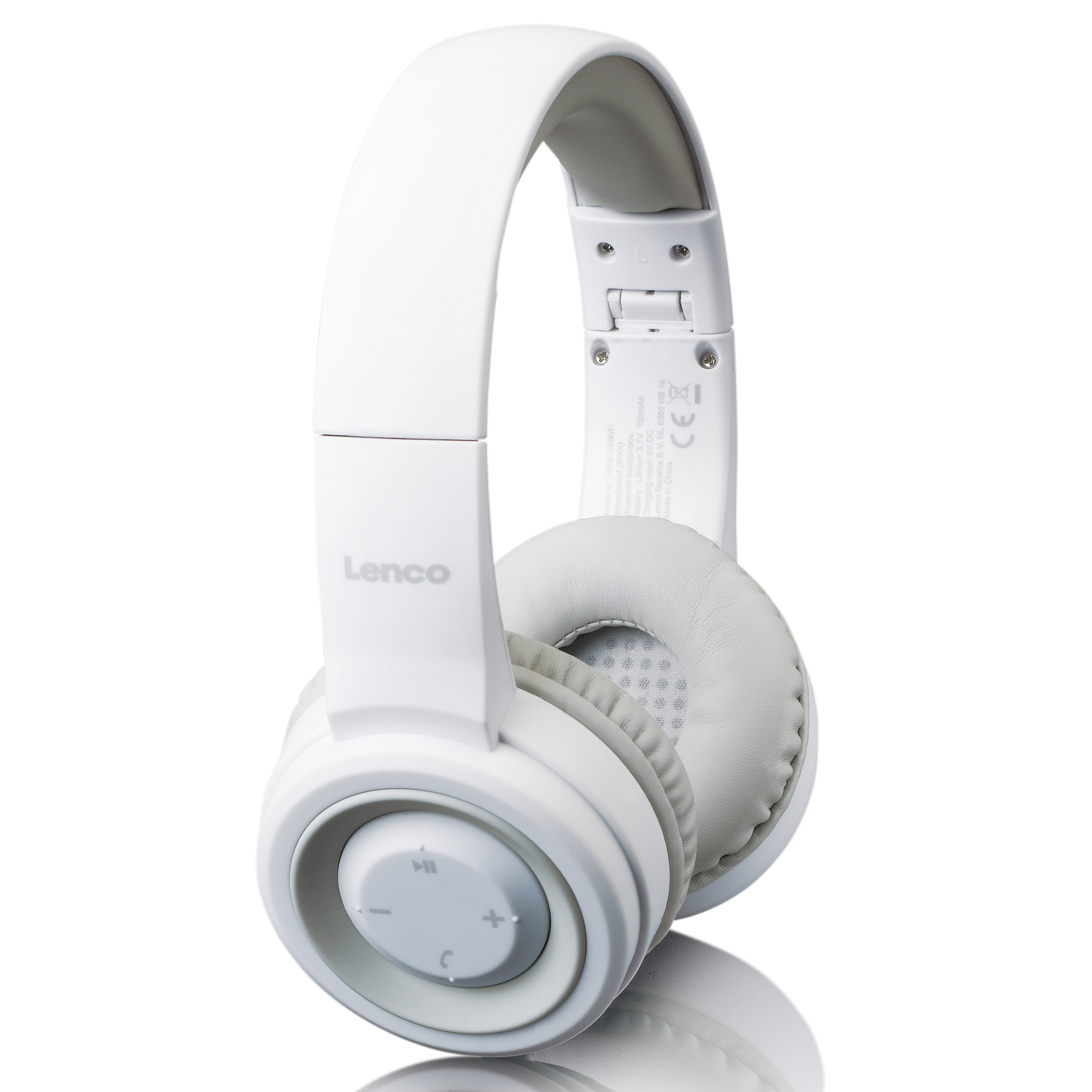 On-ear -, Spritzwassergeschützt LENCO Bluetooth HPB-330WH - Weiß Headphone Bluetooth