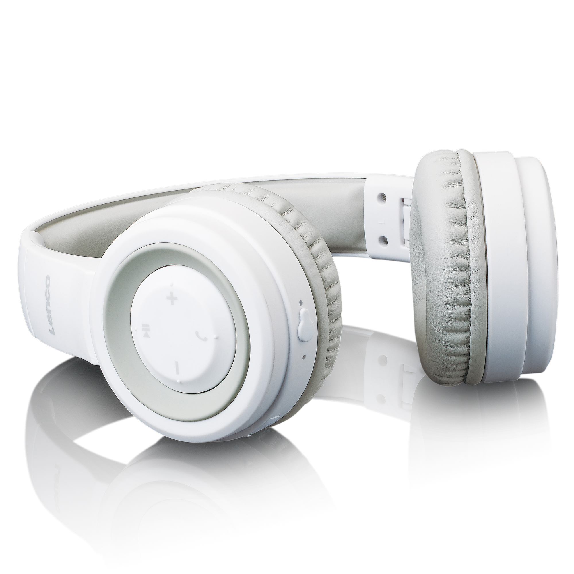 Bluetooth Bluetooth Spritzwassergeschützt Weiß - LENCO HPB-330WH Headphone -, On-ear