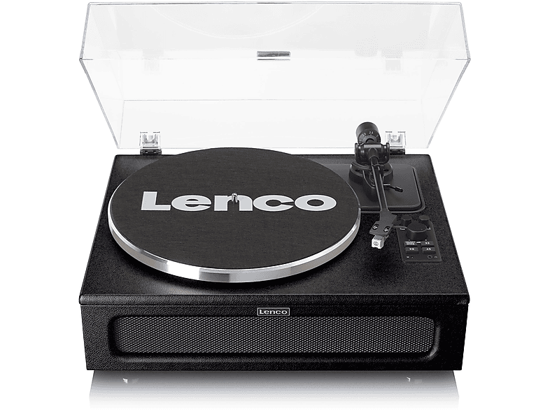 LENCO LS-430BK eingebaute - Schwarz 4 Lautsprechern Bluetooth - Plattenspieler