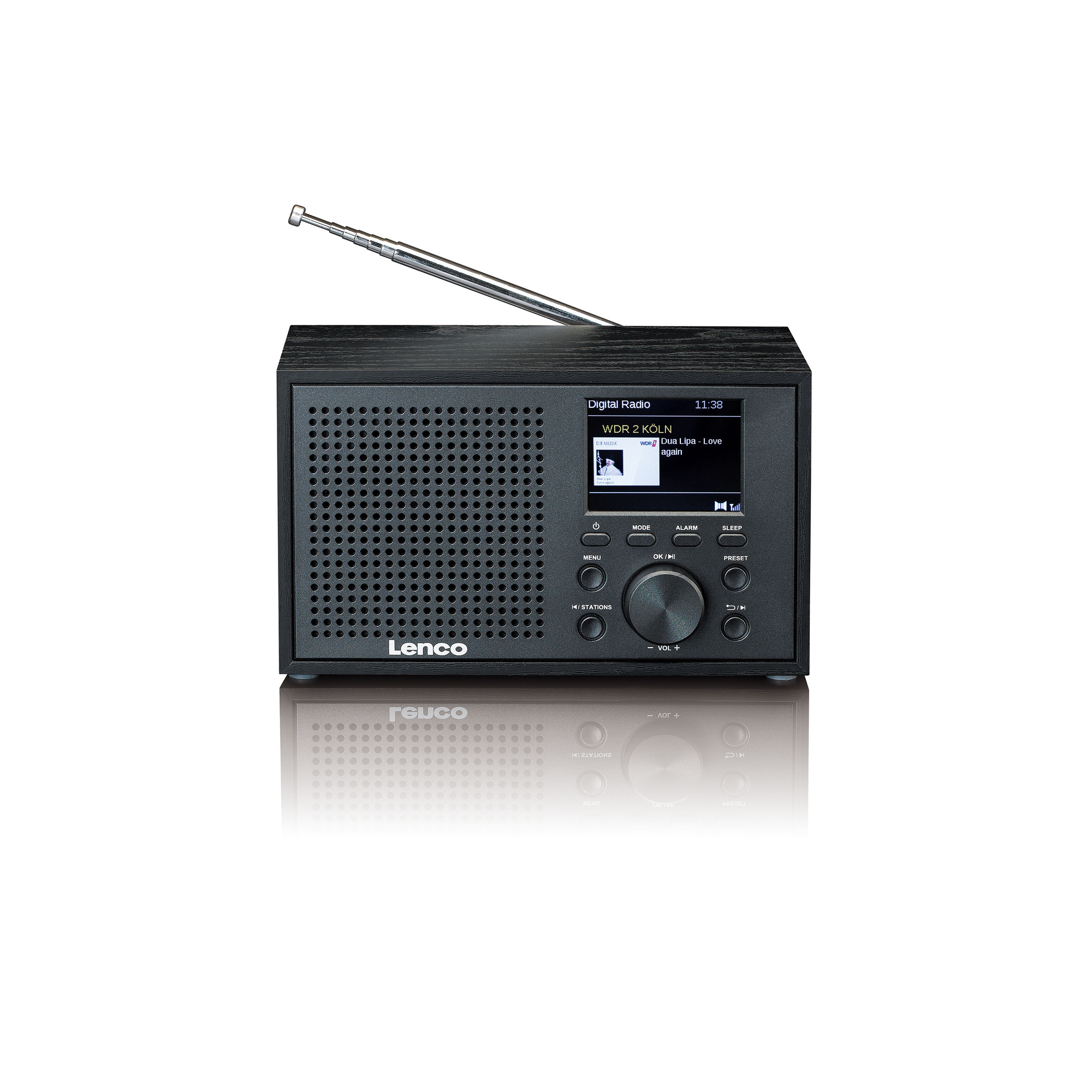 DAB+, Silber-Schwarz DAB, Radiowecker Radio, LENCO - Bluetooth, DAB+,Tischradio,Tragbares DAR-017BK FM,