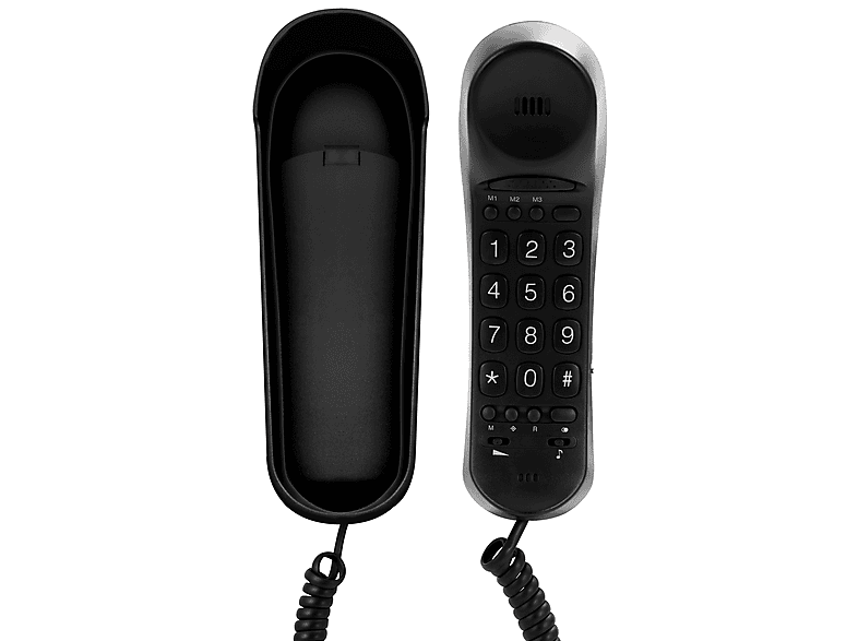 FYSIC FX-2800 - kompaktes schnurgebundenes Seniorentelefon mit Klingellampe und Tonverstärker