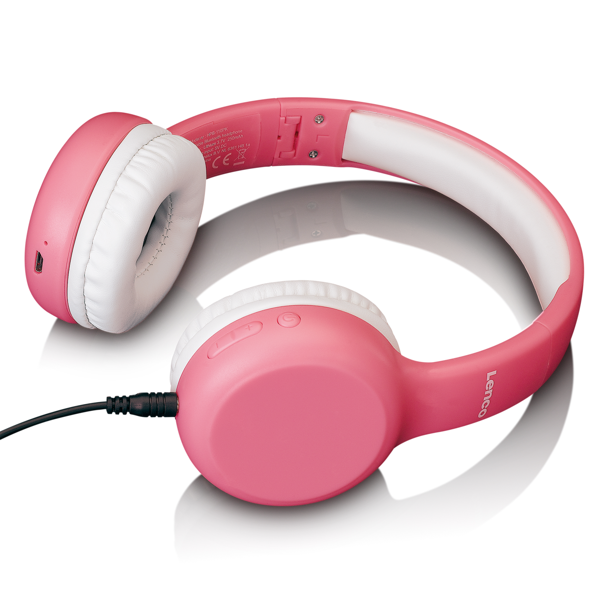 LENCO HPB-110PK - Bluetooth Bluetooth Kinder, faltbare On-ear Headphone Pink