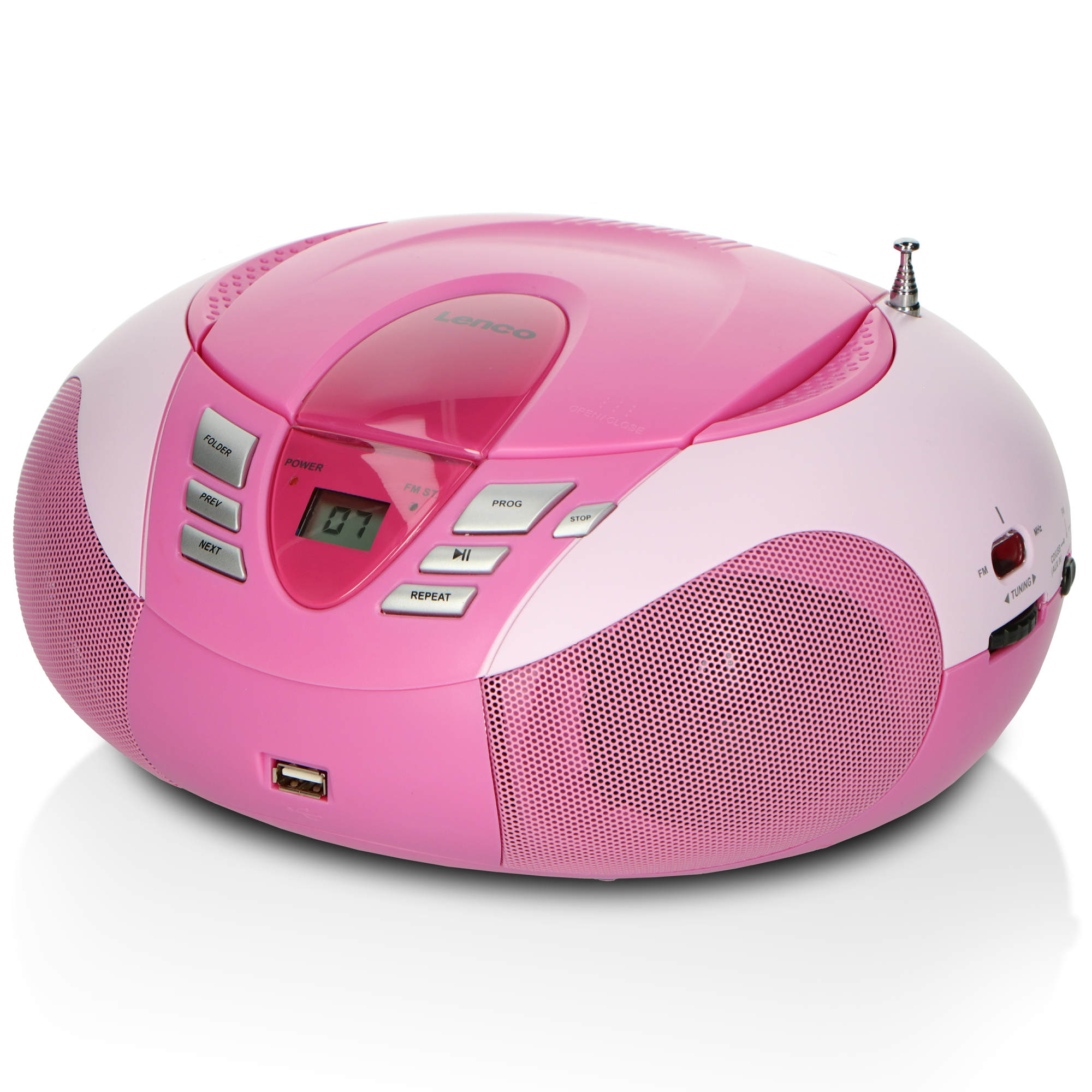 SCD-37 Pink LENCO Rosa Radiorecorder,