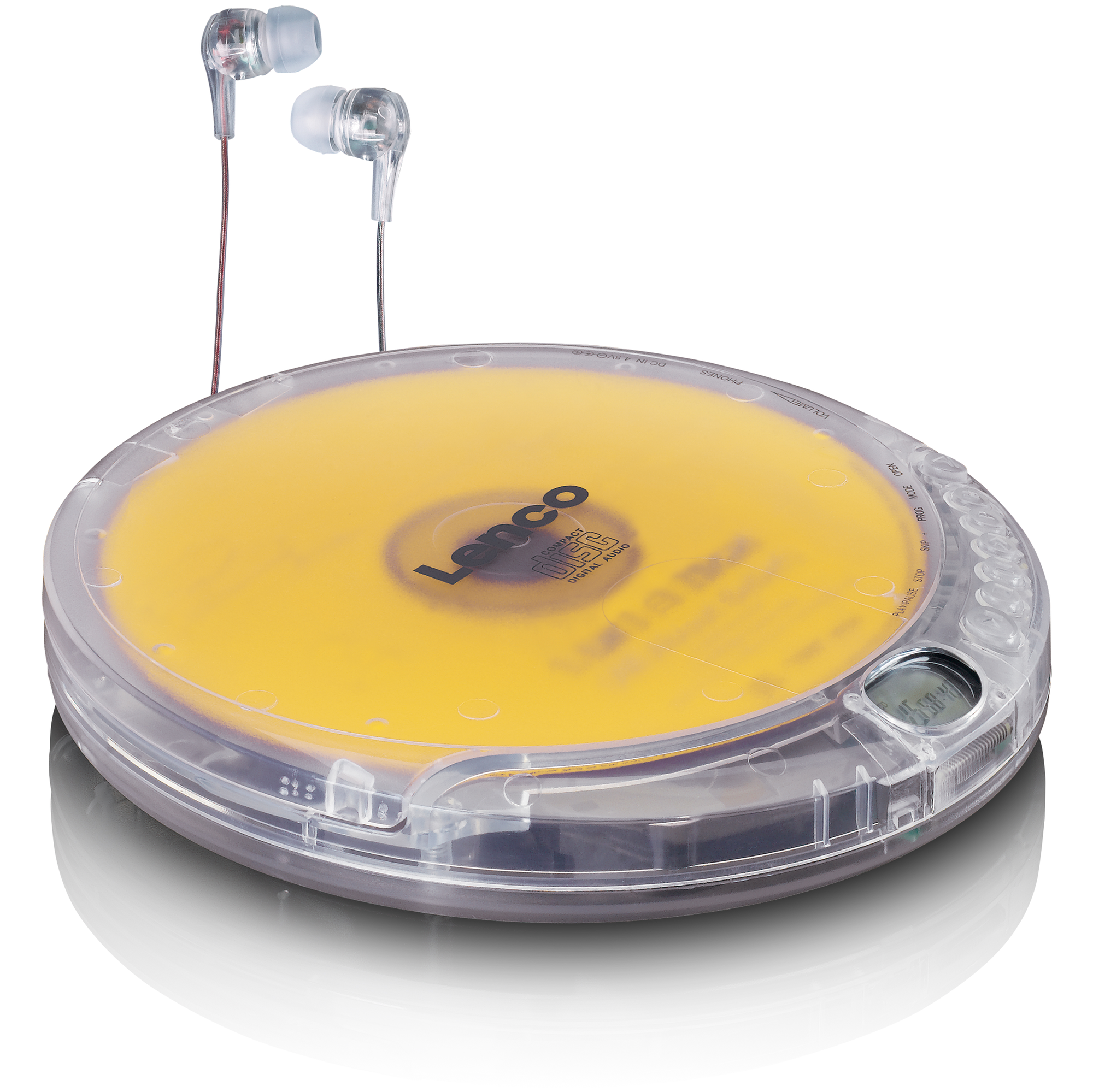 Wiederaufladbar - LENCO Transparant CD-012TR - CD-Spieler Tragbarer