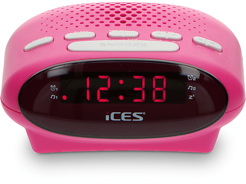 ICES ICR-210 Pink Radiowecker, FM, Pink