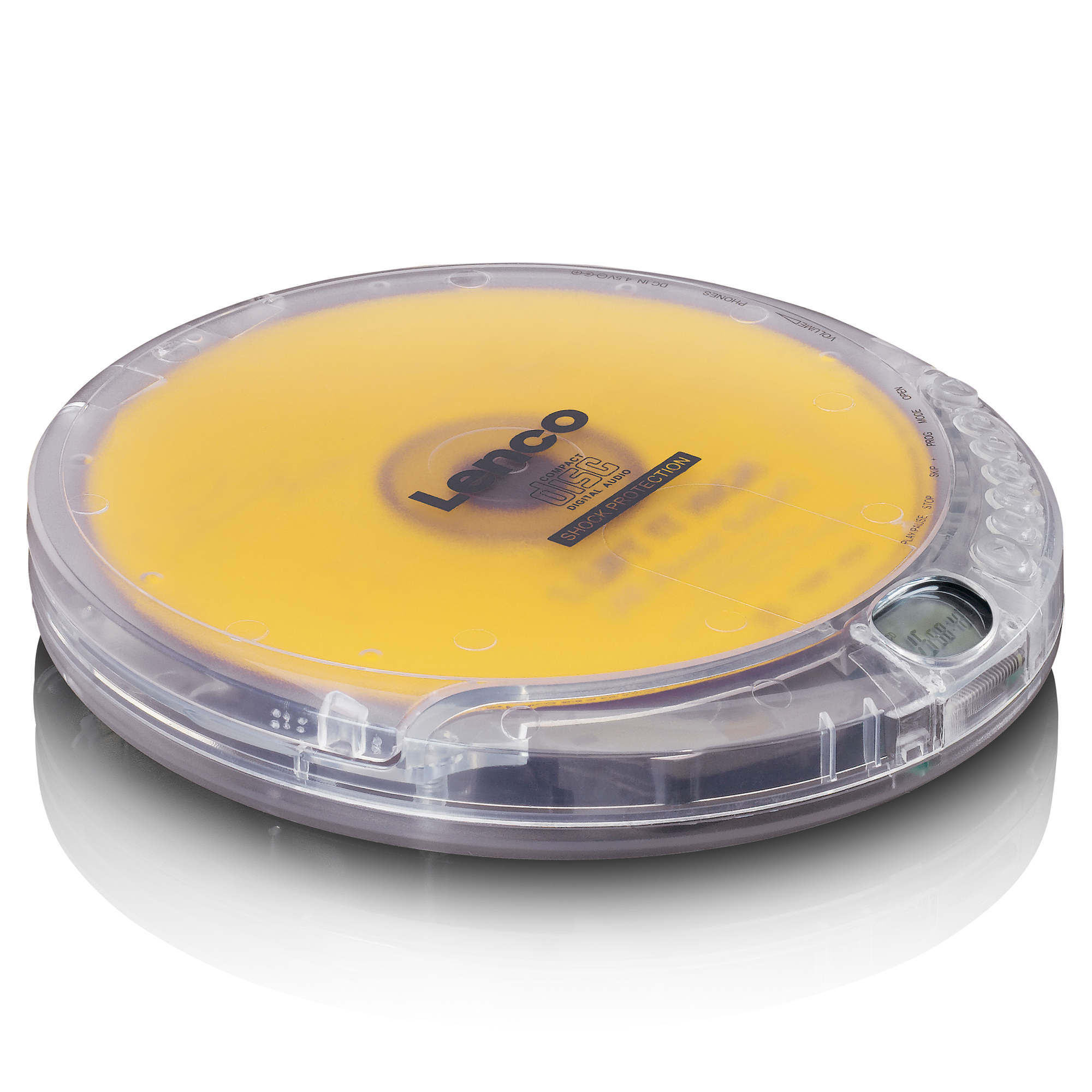 Tragbarer LENCO Transparant CD-Spieler - Anti-shock CD-202TR
