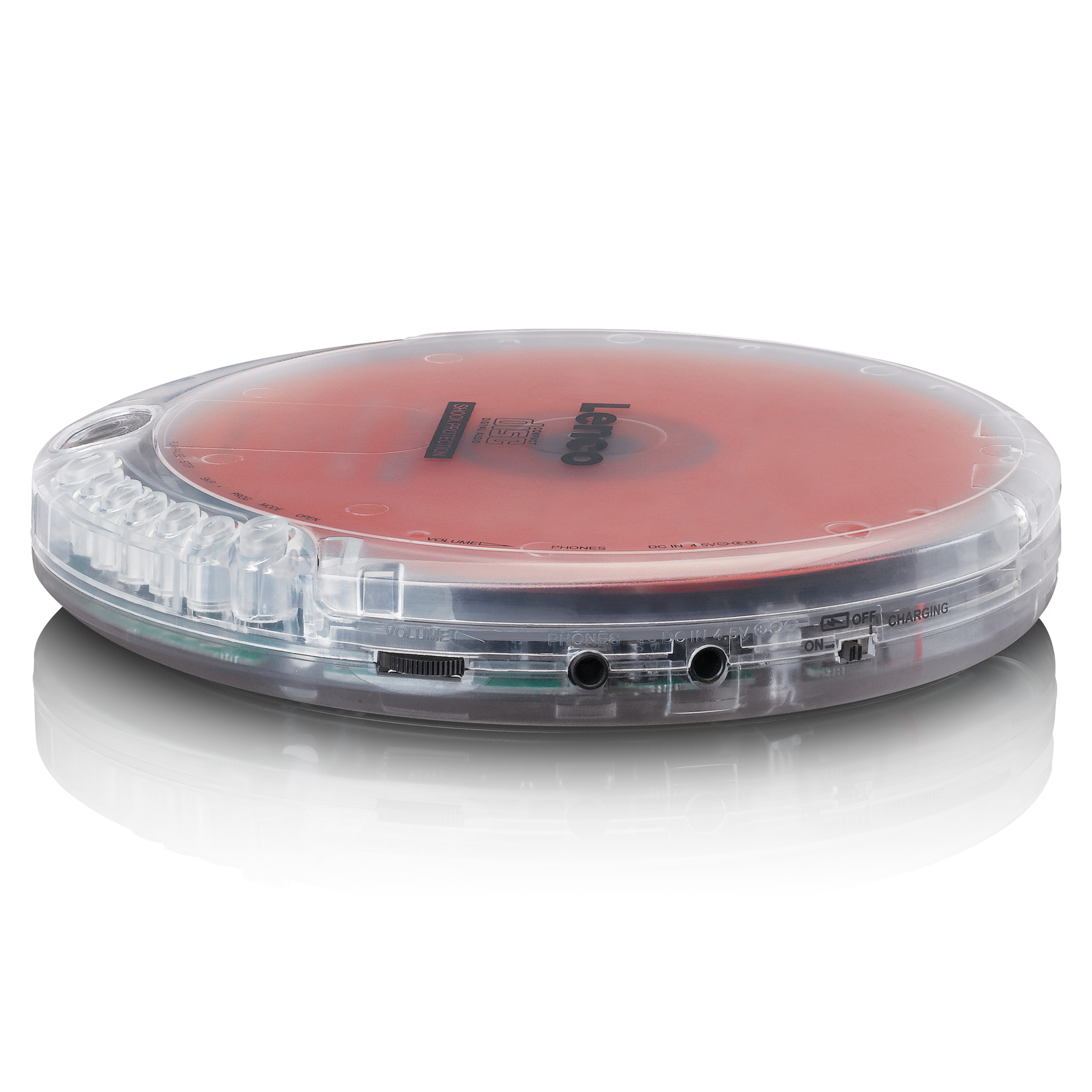 Tragbarer CD-Spieler LENCO - CD-202TR Transparant Anti-shock