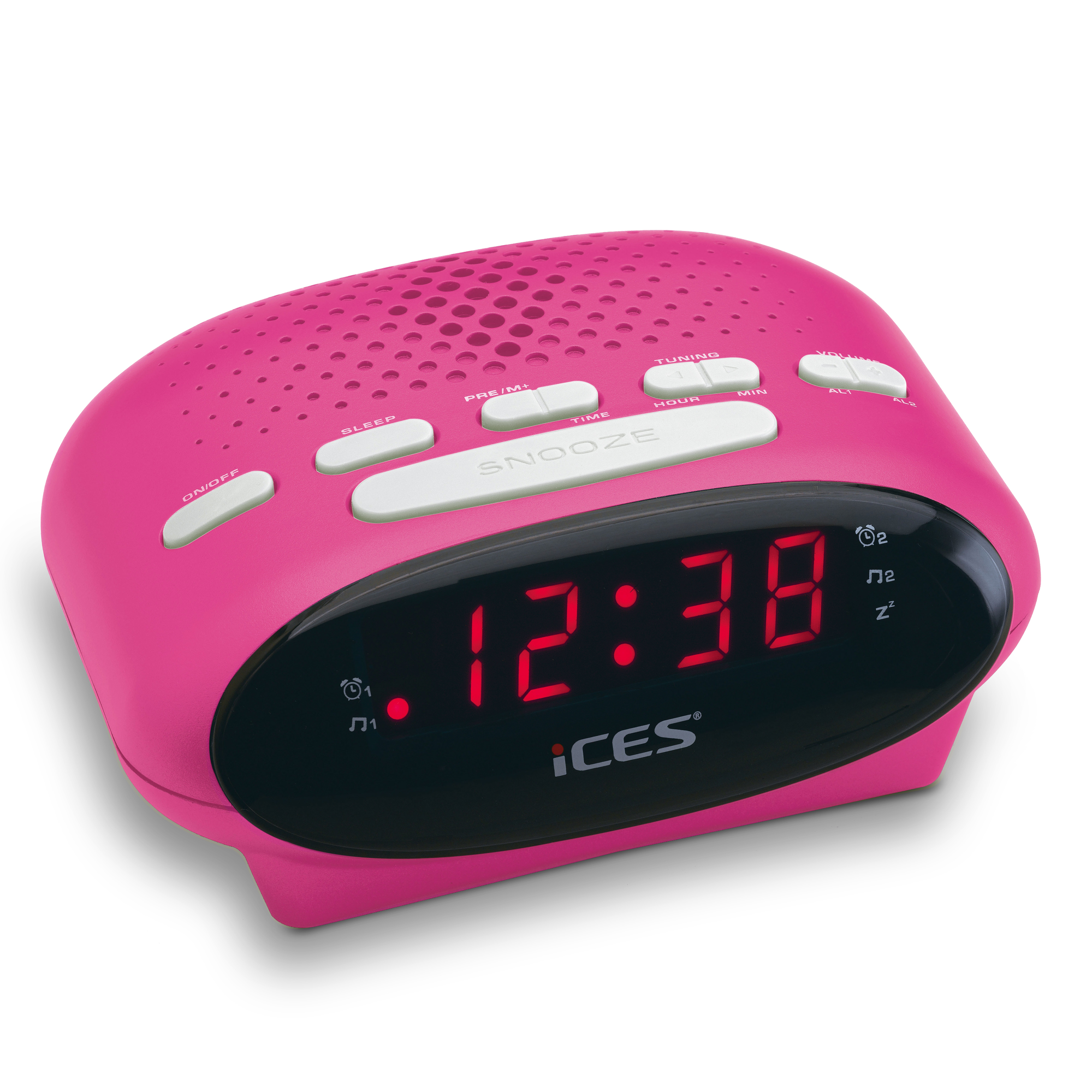ICES ICR-210 Radiowecker, Pink FM, Pink