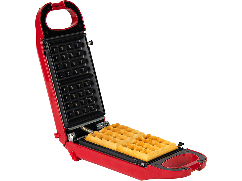 TREBS 99356 - Snackmaker für leckere Waffeln,Donuts oder Küchlein Waffel maker Rot