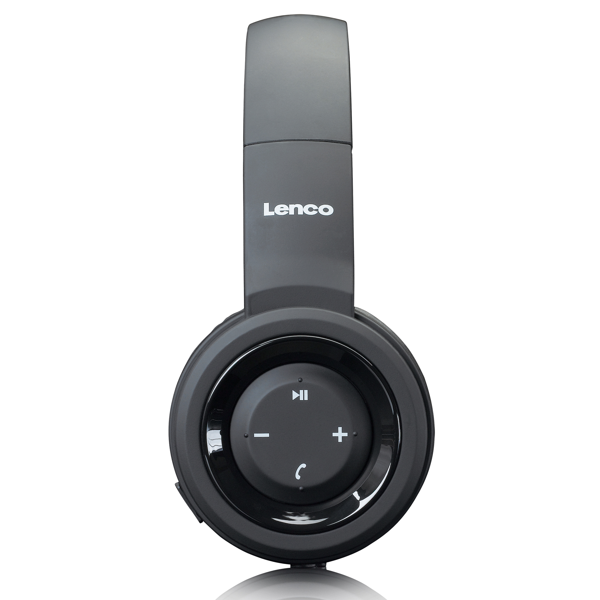 -, Headphone LENCO HPB-330BK On-ear Spritzwassergeschützt - Bluetooth Schwarz-Grau Bluetooth