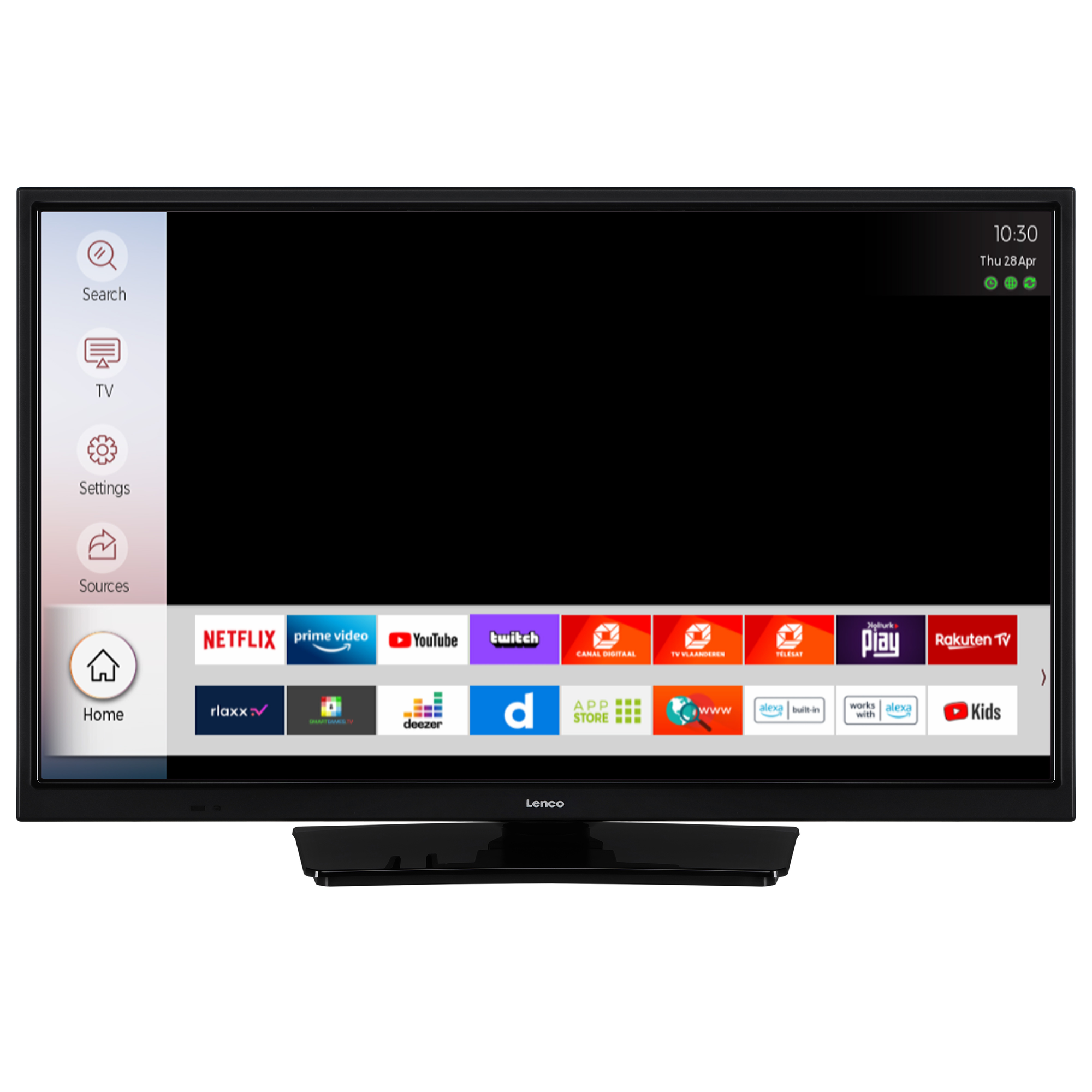 Zoll HD, cm, 61 LENCO Linux) (Flat, TV, Fernseher mit Bluetooth 24 (V2) TV LED / SMART DVL-2483BK - -
