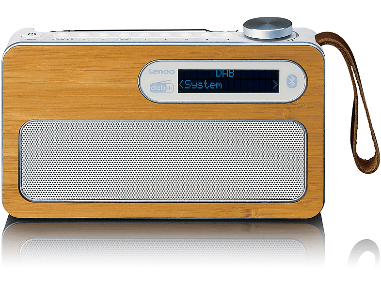 FM, Bluetooth, LENCO Radio, Grau-Weiß PDR-040EF DAB+,