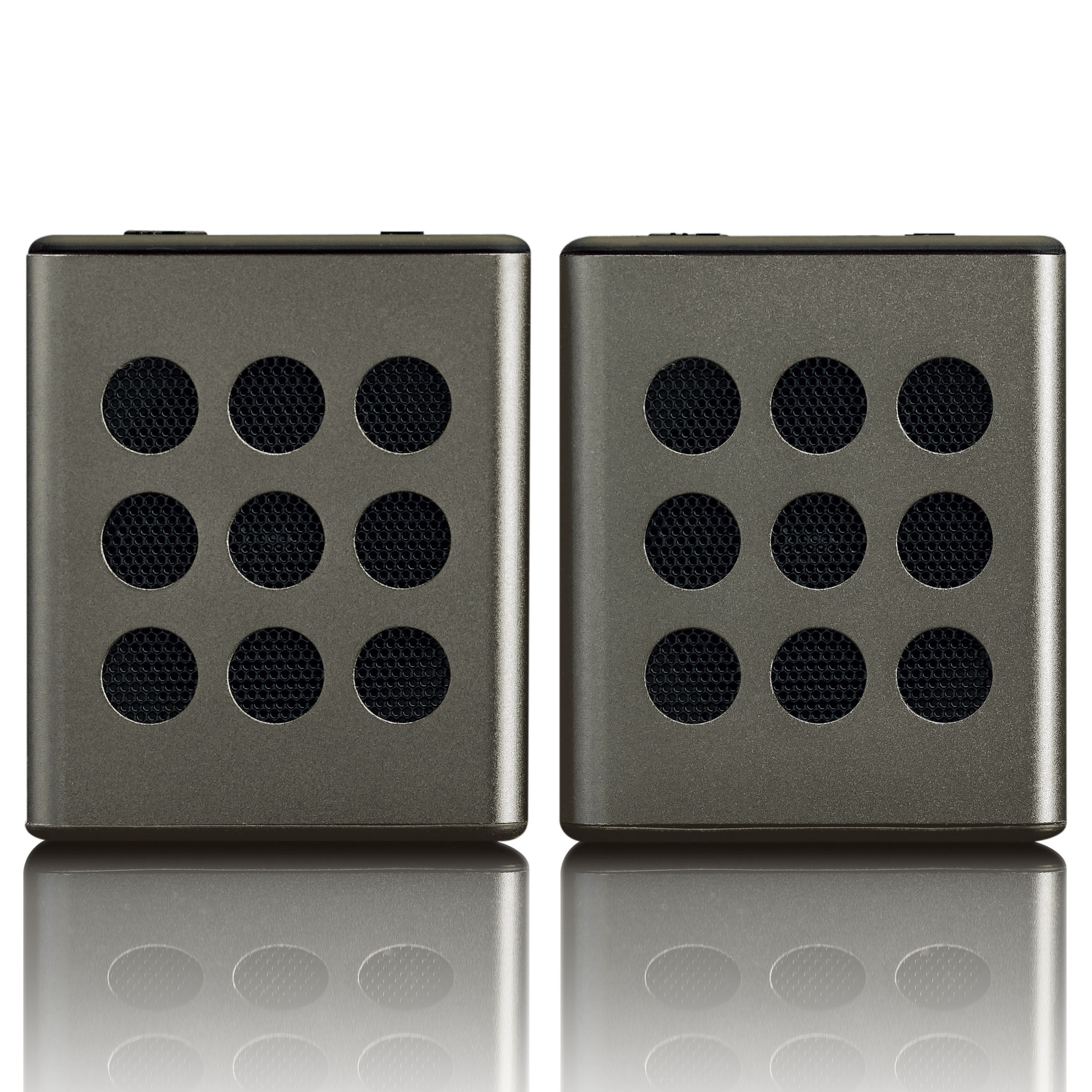LENCO BTP-200BK Bluetooth Lautsprecher Aktiv, Schwarz-Silber