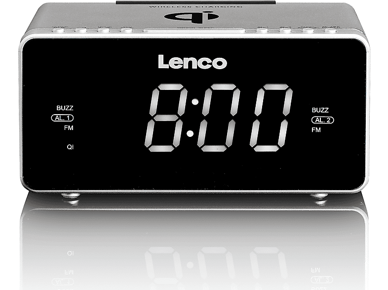 LENCO CR-550SI Radiowecker, FM, FM, Silber