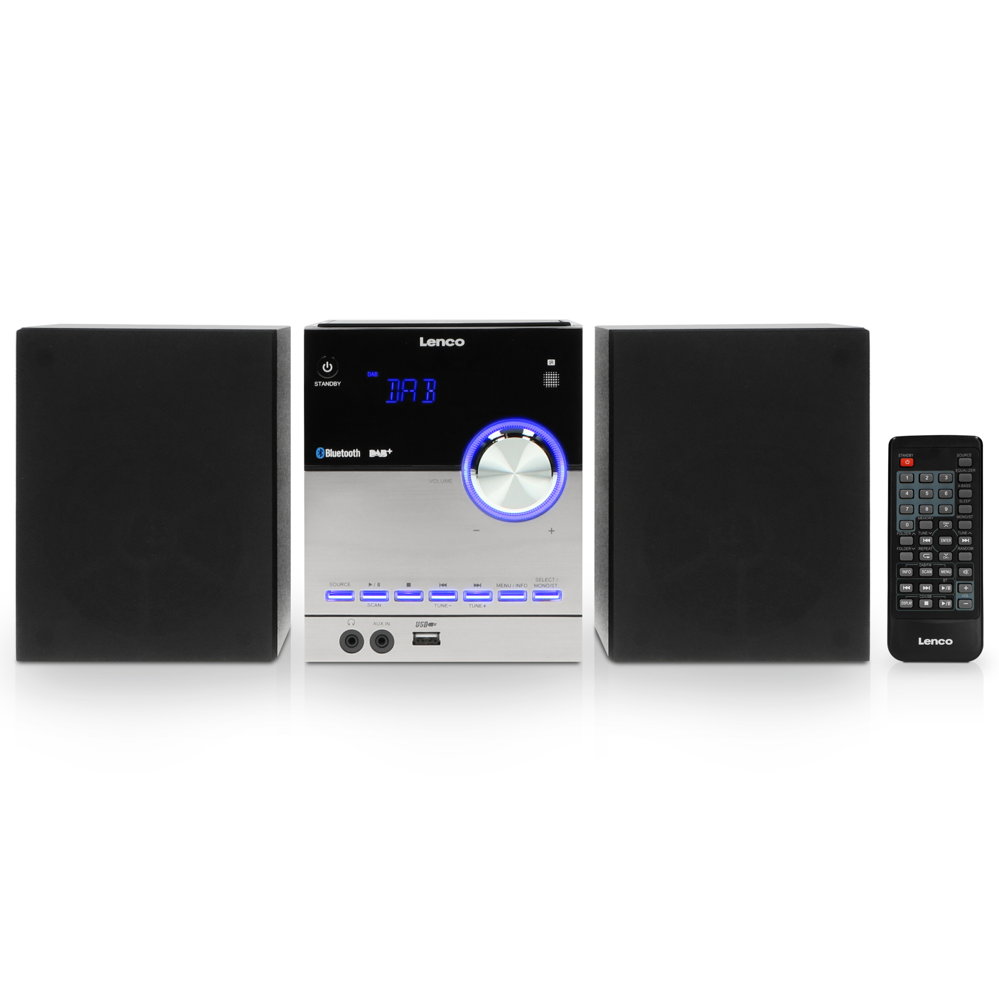 Schwarz Radio, DAB+,FM, Bluetooth, DAB+, MC-150 LENCO FM,