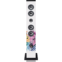 MediaMarkt ICES IBT-6 Zebra Speaker Toren Zebra Wit aanbieding