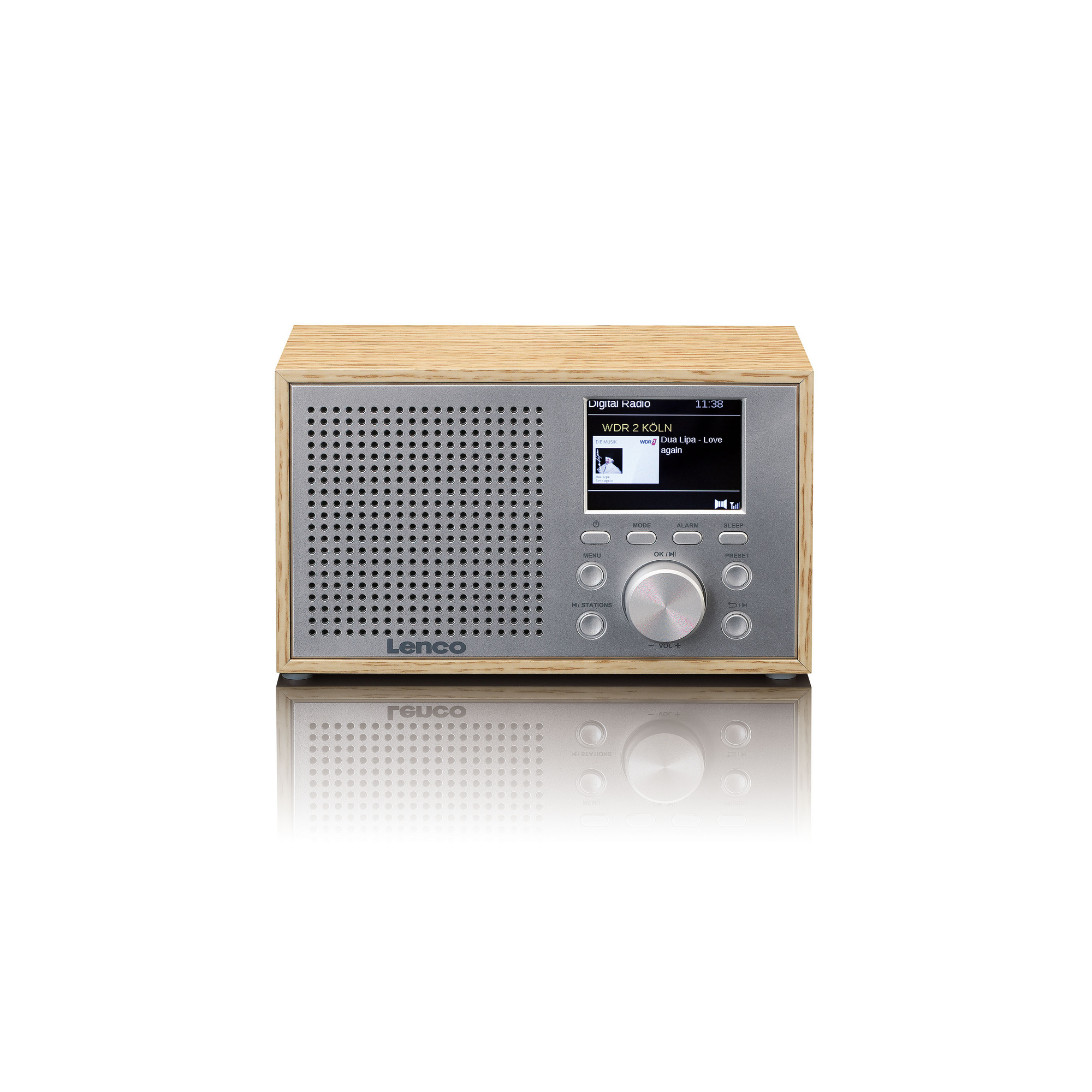 - FM, Radiowecker Bluetooth, DAR-017WH DAB+, DAB+,Tischradio,Tragbares DAB, Holz Radio, LENCO