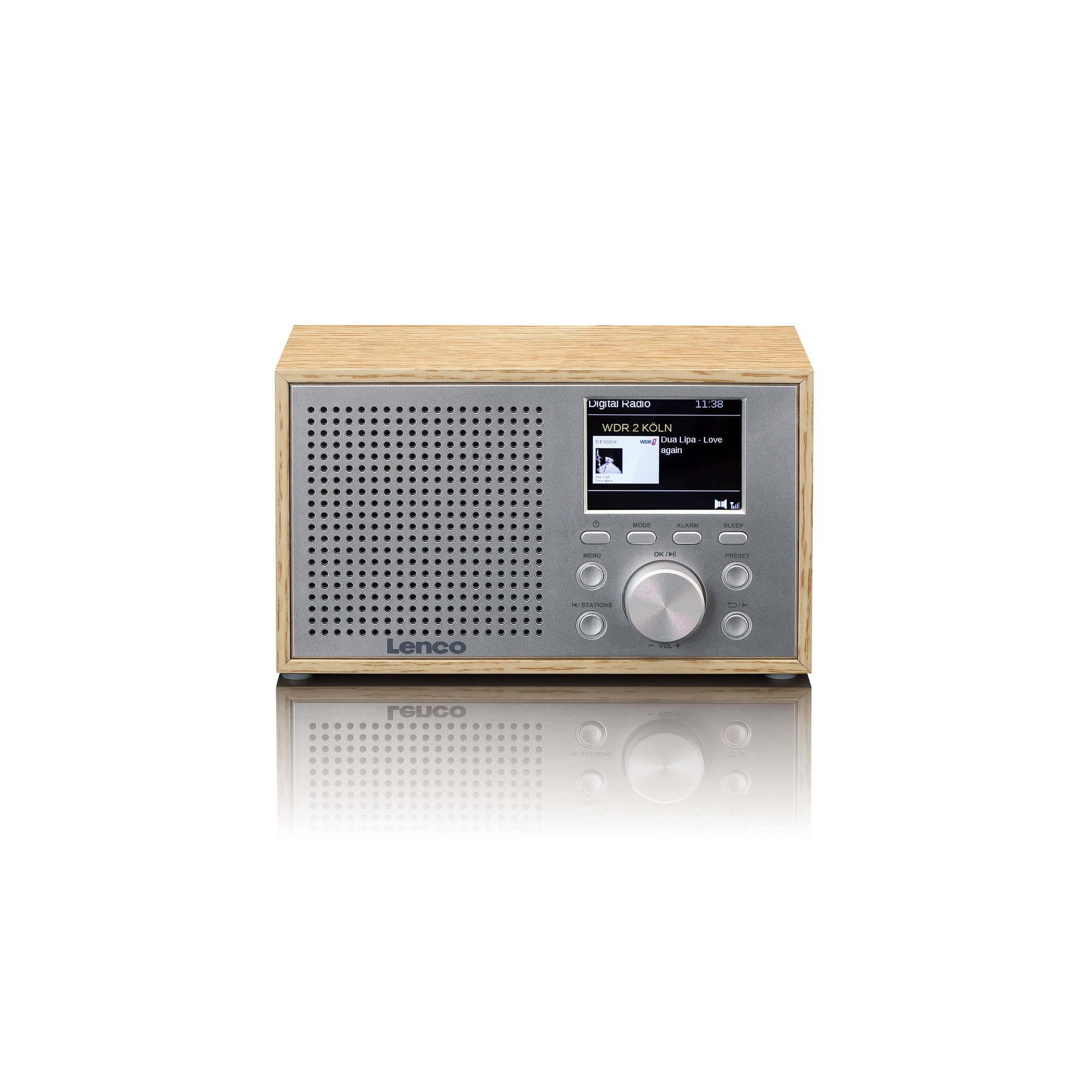 LENCO DAR-017WH Radiowecker DAB+,Tischradio,Tragbares Radio, DAB