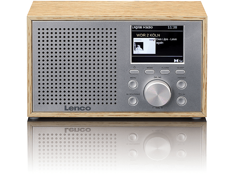 LENCO DAR-017WH - Radiowecker DAB+,Tischradio,Tragbares Radio, DAB, DAB+, FM, Bluetooth, Holz