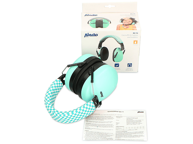 EciPeci Gehoorbeschermer voor Kinderen, Moeiteloos Comfort, Gehoorbescherming voor Peuters met Extra Zacht en Licht Ontwerp, Ideaal voor Het Gevoelige Babyhoofdje, Turquoise Vlinders