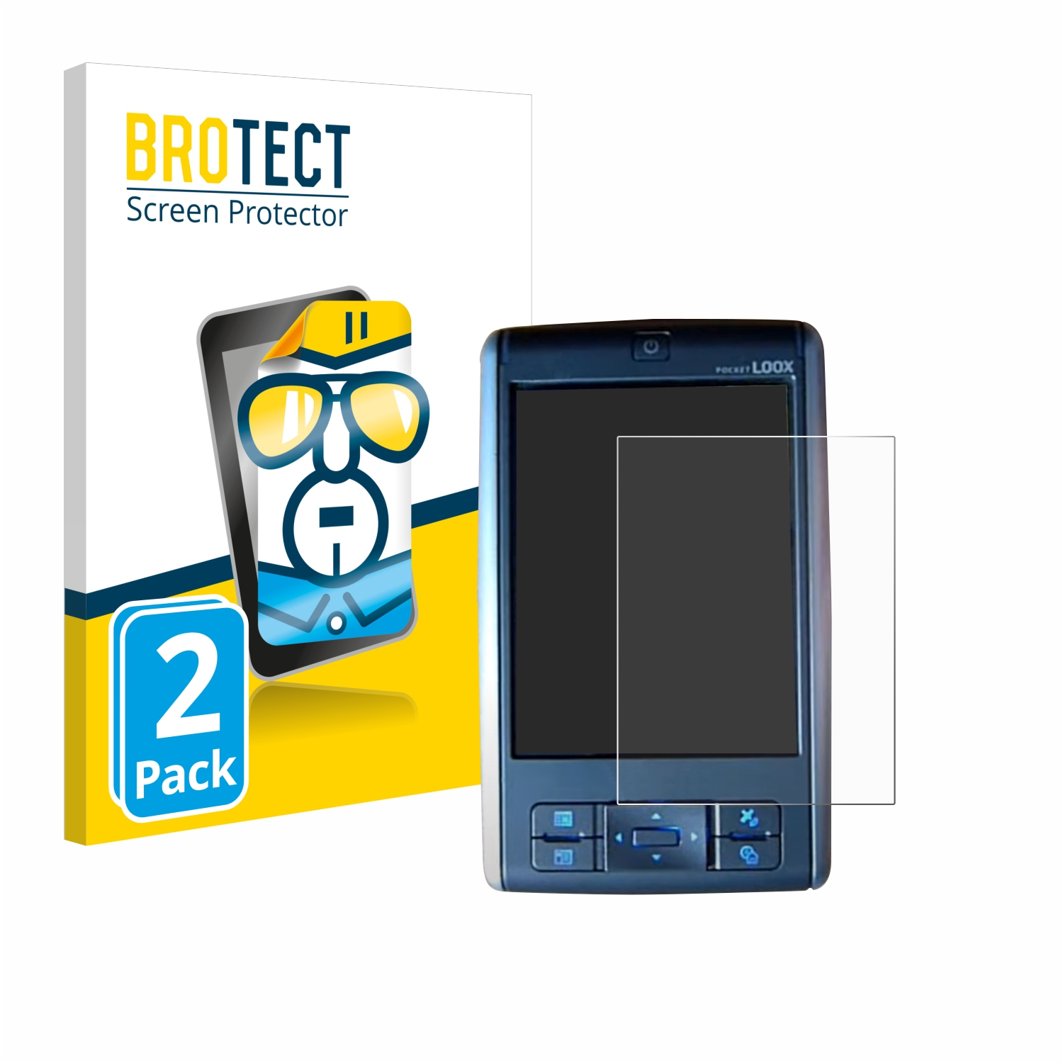 N560) klare Loox 2x BROTECT Schutzfolie(für Fujitsu Siemens Pocket