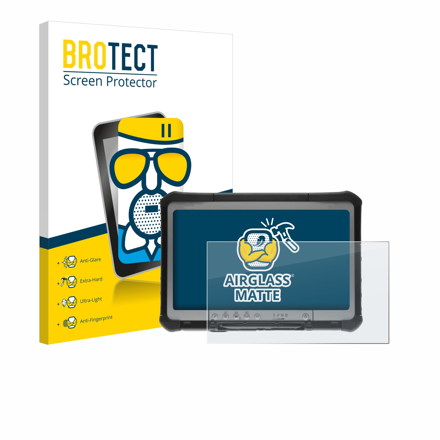 BROTECT Airglass Schutzfolie(für matte Toughbook Panasonic CF-D1)