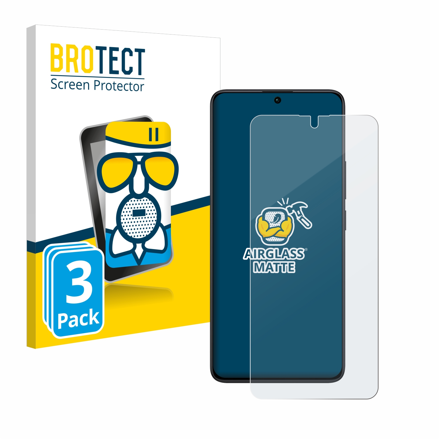 BROTECT 3x Pro 5G) 13 Note matte Xiaomi Redmi Schutzfolie(für Airglass