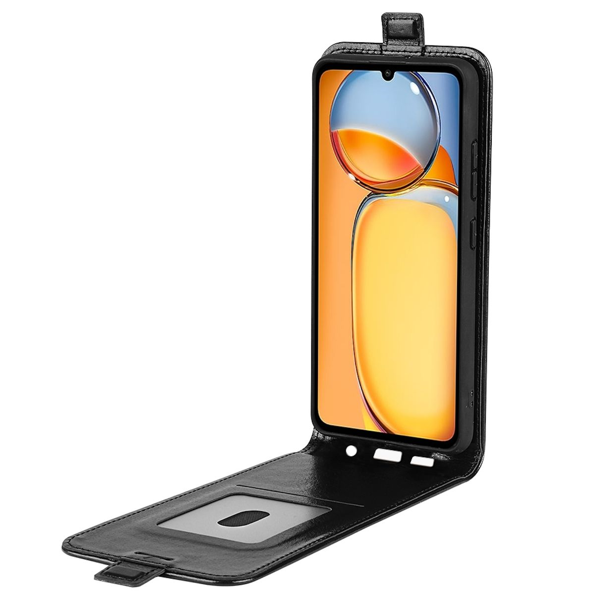 WIGENTO Schwarz Xiaomi, Flip Tasche Kreditkarten Redmi mit Flip Cover, Geld & Fach, 13C,