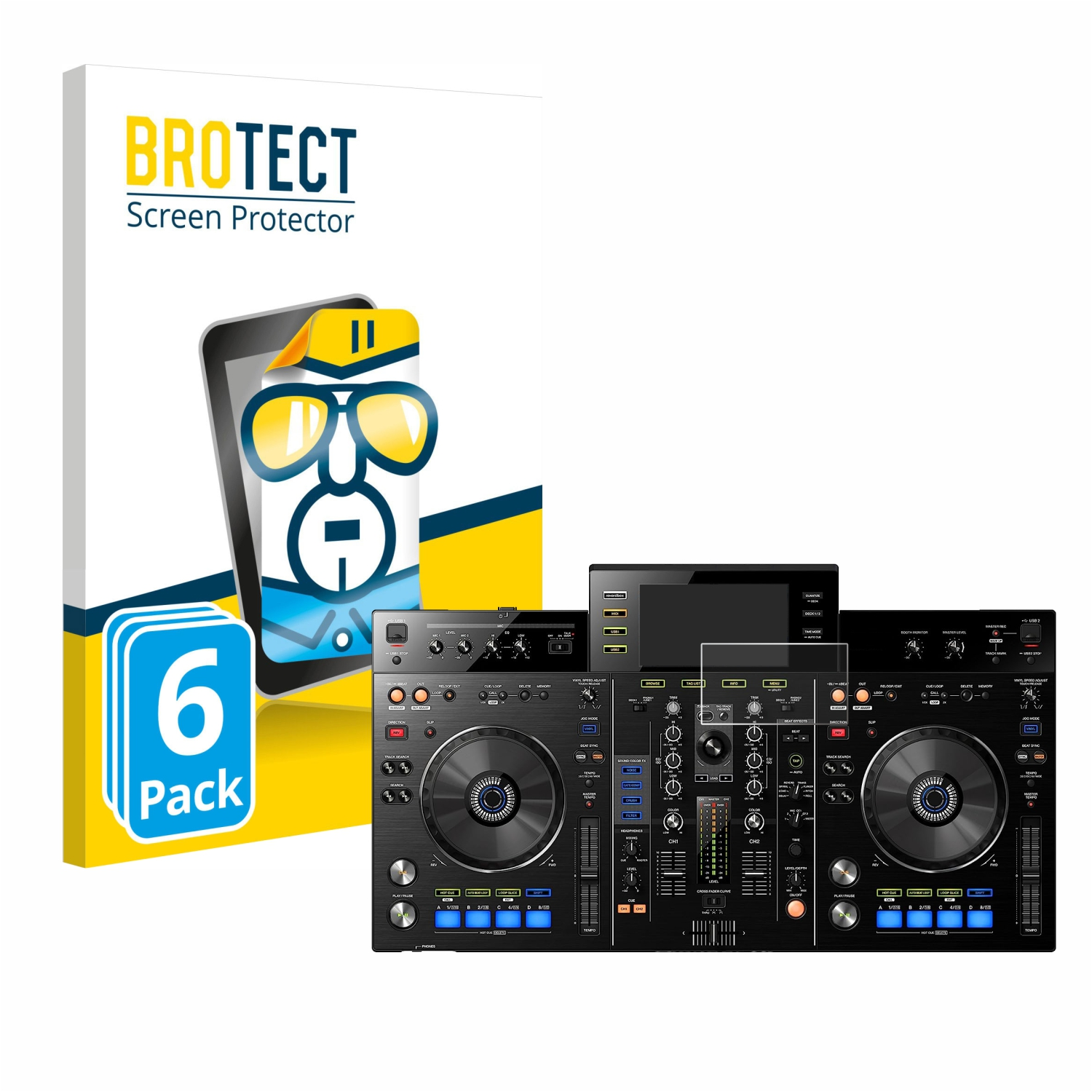 6x XDJ-RX) Schutzfolie(für Pioneer BROTECT klare