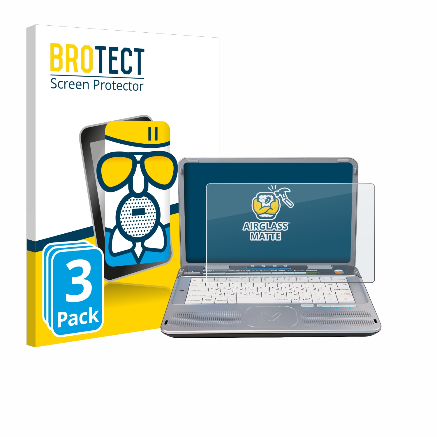 XL BROTECT Laptop Schutzfolie(für Vtech matte Airglass 3x Power E/R)
