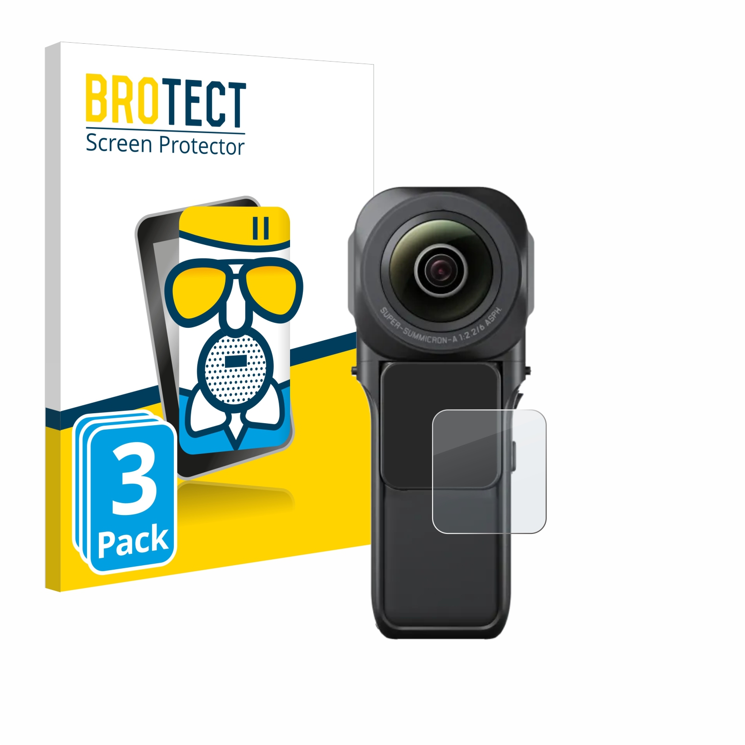 RS One Insta360 BROTECT matte 3x 1-Zoll Airglass Schutzfolie(für 360)