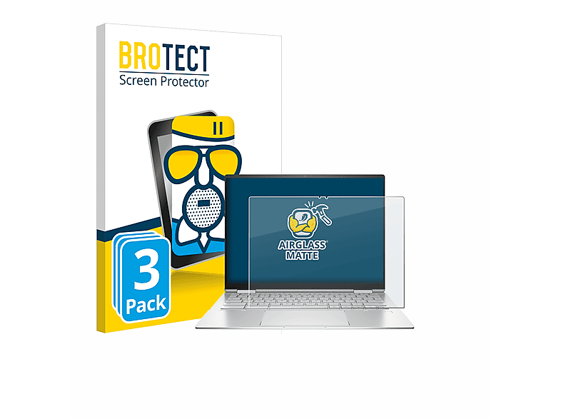 BROTECT 3x Airglass matte Schutzfolie(für HP Elite C1030 Chromebook)