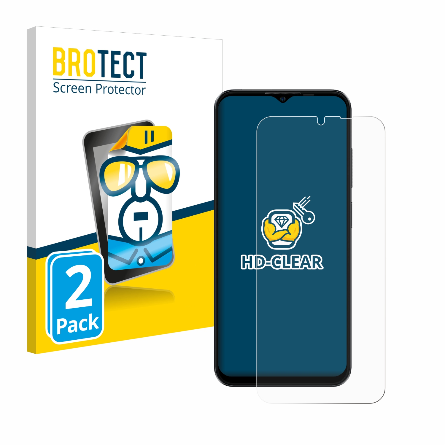 2x klare Note 16 Pro) Ulefone Schutzfolie(für BROTECT