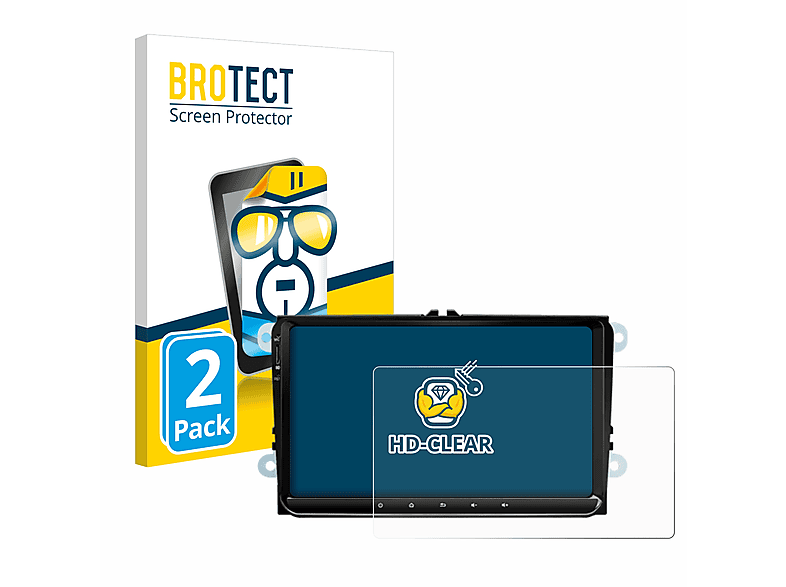 BROTECT 2x klare Schutzfolie(für Eonon 53 SE) | Navi-Taschen & -Schutzfolien