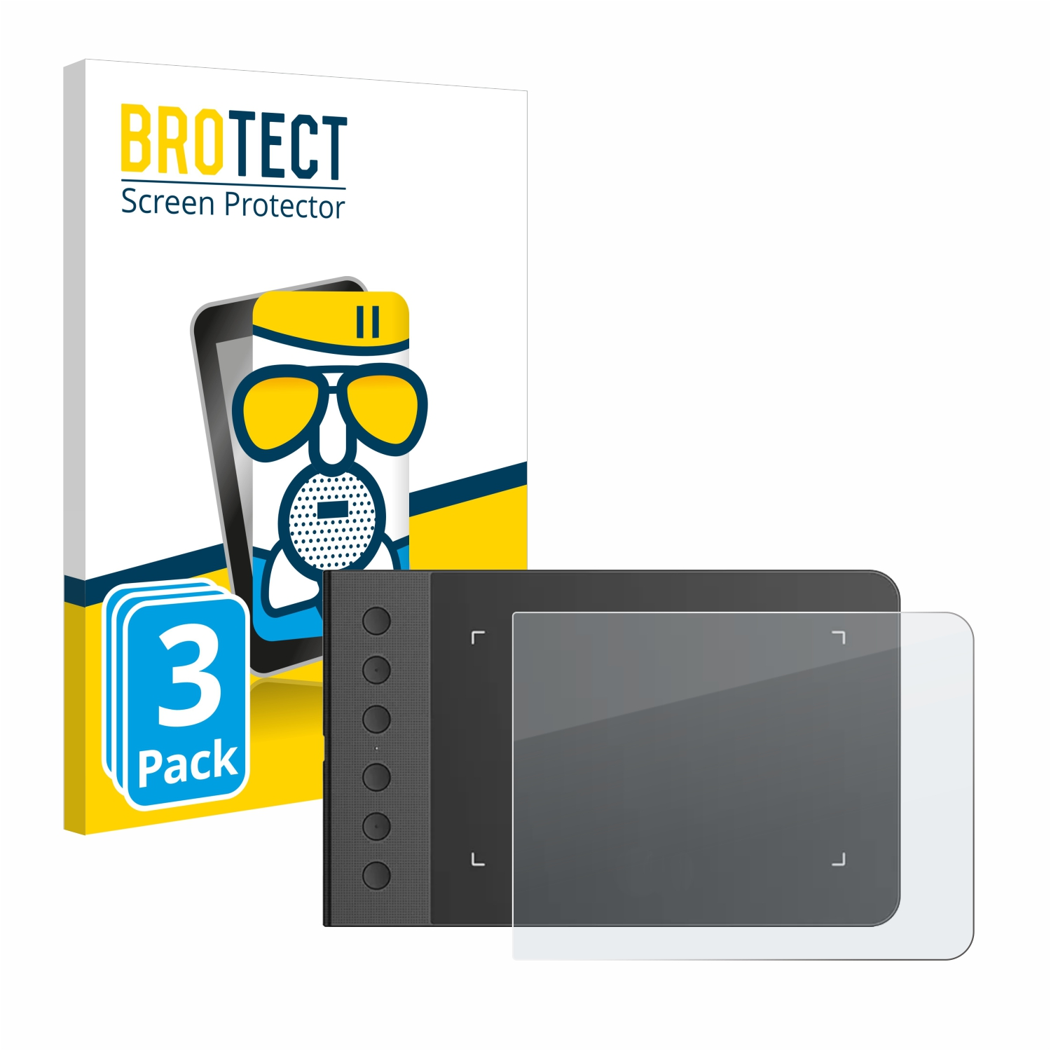 BROTECT 3x V2 XP-Pen Airglass Schutzfolie(für G640S tablet) Graphic matte