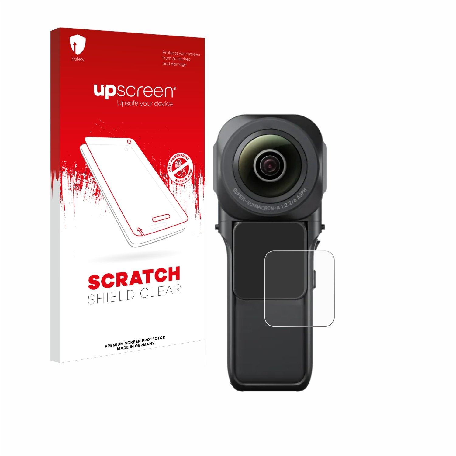 UPSCREEN Kratzschutz 1-Zoll Schutzfolie(für Insta360 klare RS 360) One