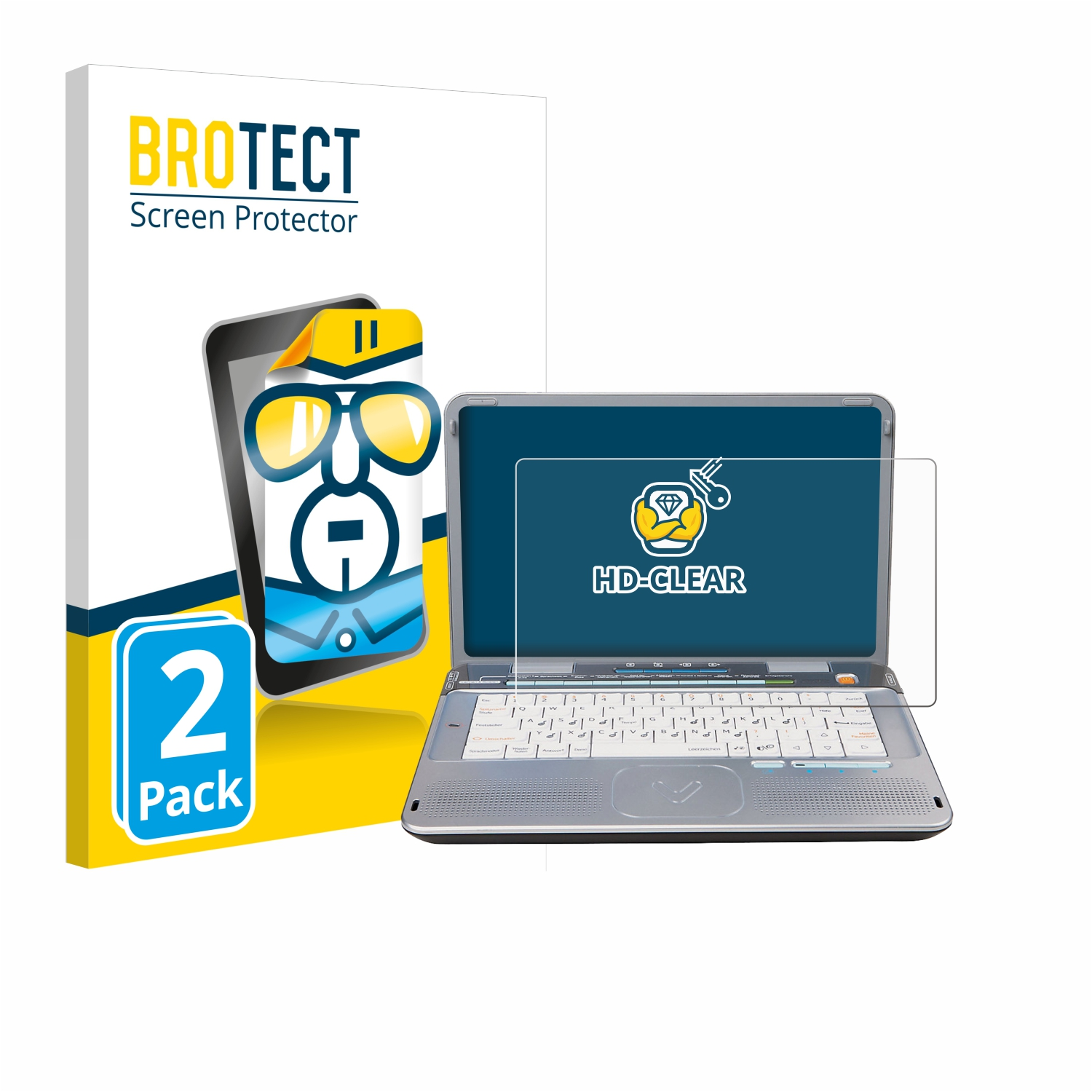BROTECT 2x klare Power E/R) Laptop Vtech Schutzfolie(für XL
