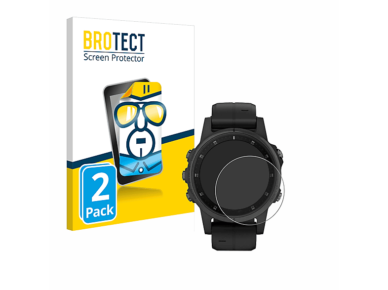 BROTECT 2x klare Schutzfolie(für Garmin Fenix 5S Plus (42 mm)) | Smartwatch Schutzfolien & Gläser